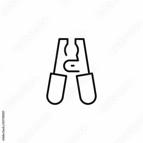jumper cables clamp icon sign vector