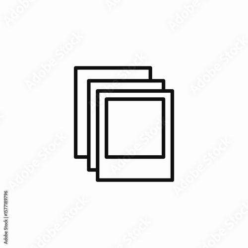 stack of photos icon sign vector