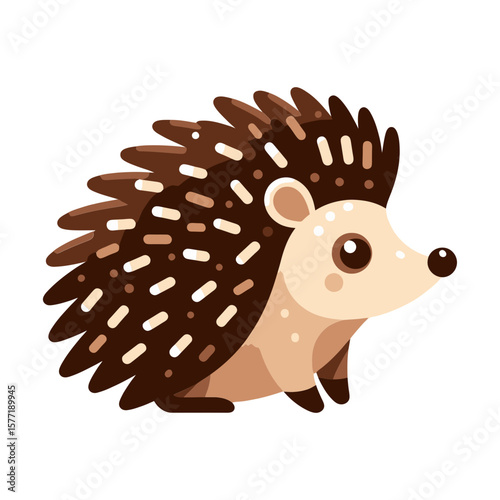 Isolated hedgehog illustration for websites and blogs about animals, nature, pets, wildlife or kids content.