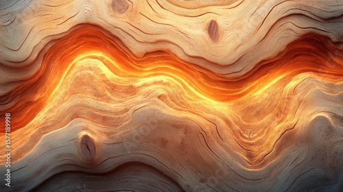 Fototapeta Naklejka Na Ścianę i Meble -  Intricate wood grain texture, warm hues