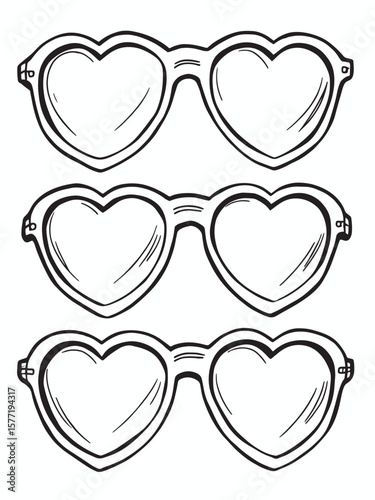 Red heart sunglasses with pink 