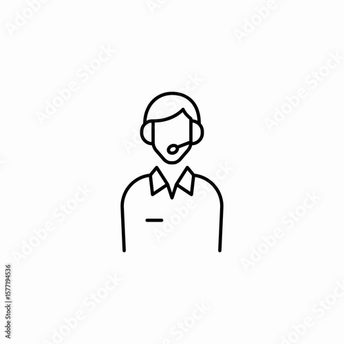 customer service representative icon sign vector