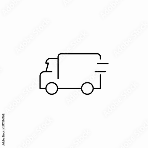 fast delivery vehicle icon sign vector