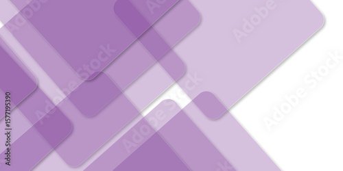 Modern luxury pattern of geometric white and purple color background Elegant abstract background with purple and white lines with shadow. white paper transparent material in triangle technology