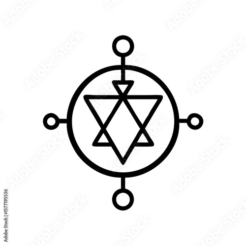 Mystic sigil symbolizing icon, magic, esoteric concepts  