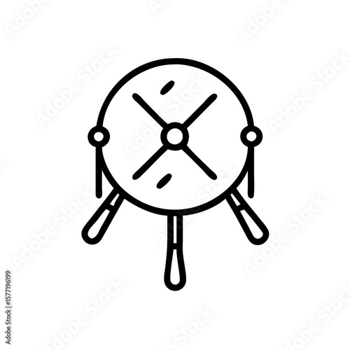 Shaman drum icon representing magic and esoteric practices  