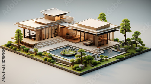 isometric view of a house