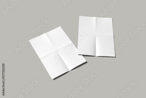 A4 flyer isolated on grey background