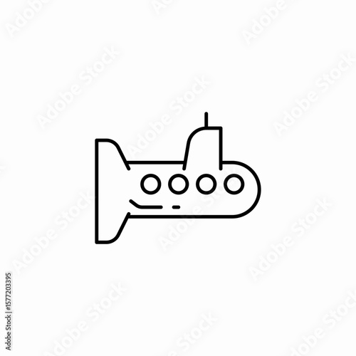 military submarine underwater icon sign vector