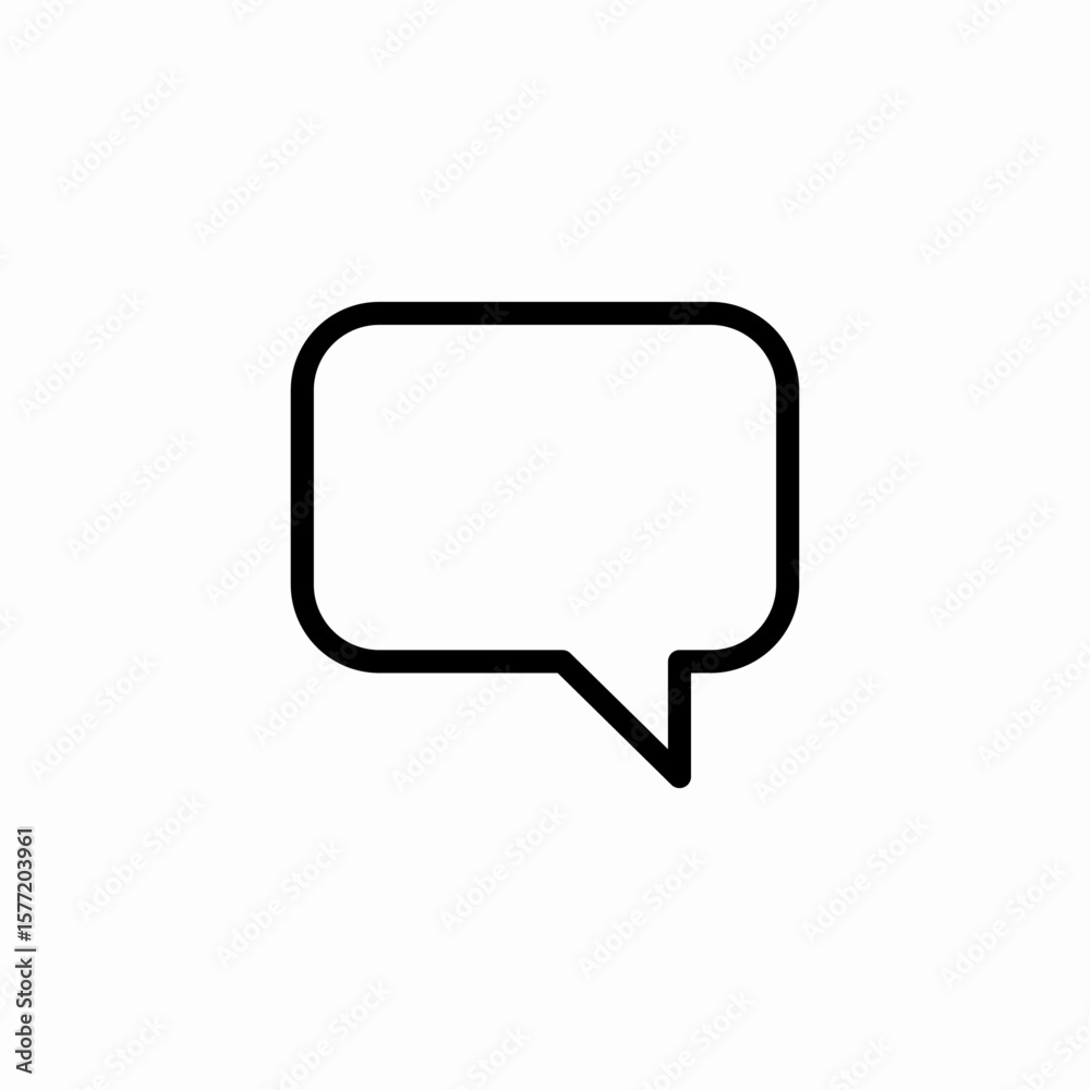 Fototapeta premium speech bubble outline icon sign vector