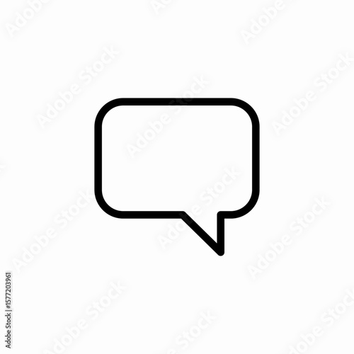 speech bubble outline icon sign vector