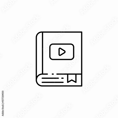 video lesson book icon sign vector