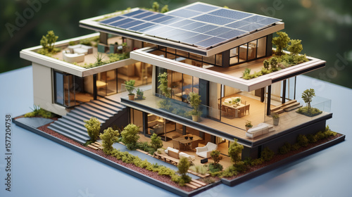 solar panels on the roof