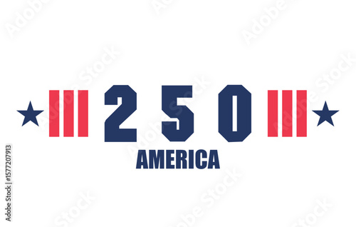 250th Anniversary of the United States. Editable file