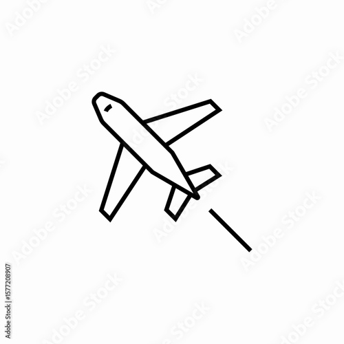 ascending airplane flight icon sign vector