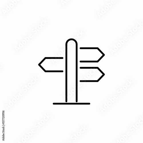 direction sign post icon sign vector