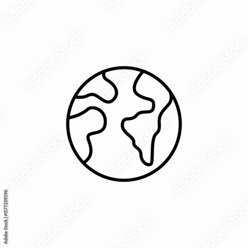 global world map icon sign vector
