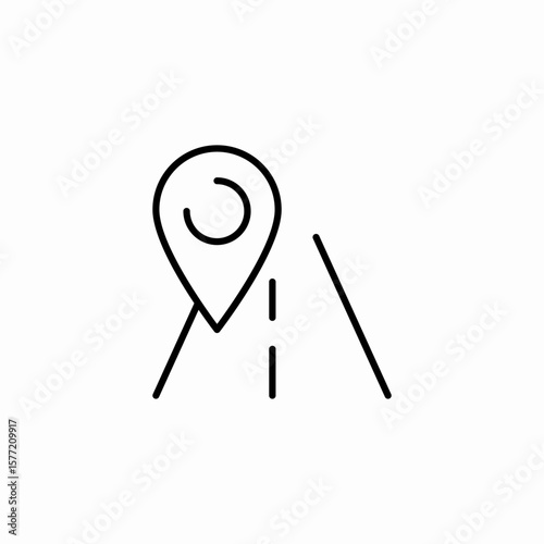 road map pin icon sign vector