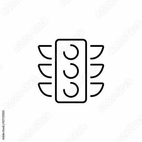 traffic light signal icon sign vector