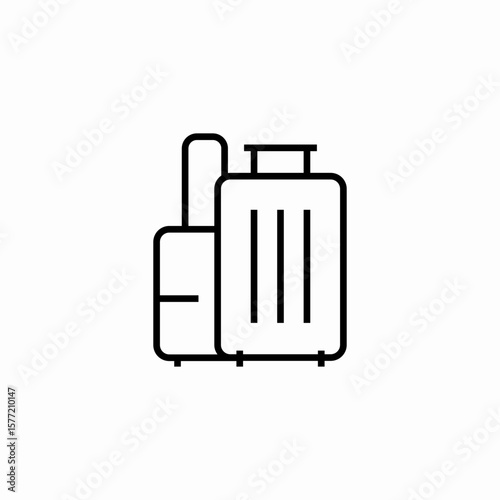 travel luggage bags icon sign vector