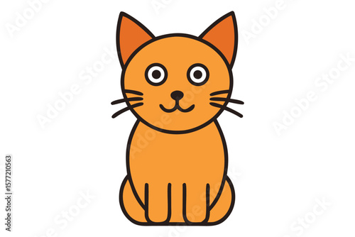 cat vector icon on white