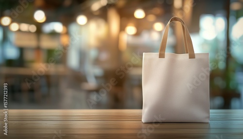 Tote bag mockup blank white canvas for brand promotion