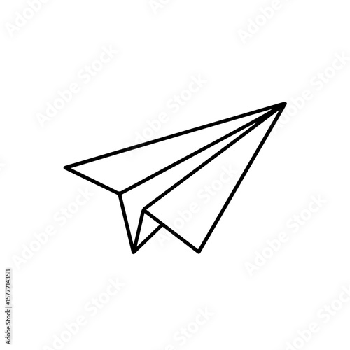paper plane isolated on white