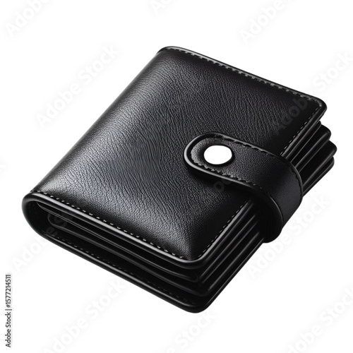 a black leather wallet