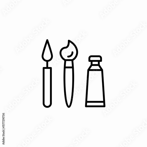 art supplies painting icon sign vector