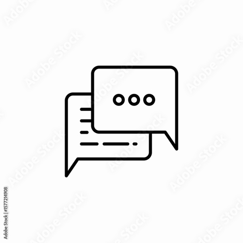 chat speech bubbles icon sign vector