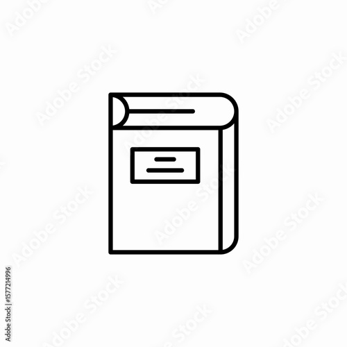 closed book cover icon sign vector