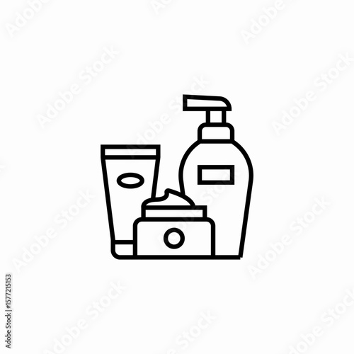 cosmetic beauty products icon sign vector
