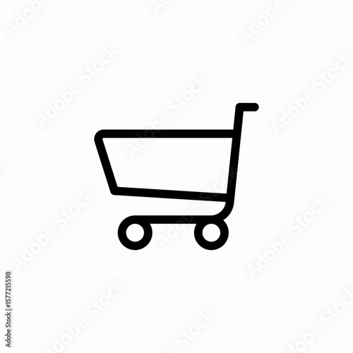 empty shopping cart icon sign vector
