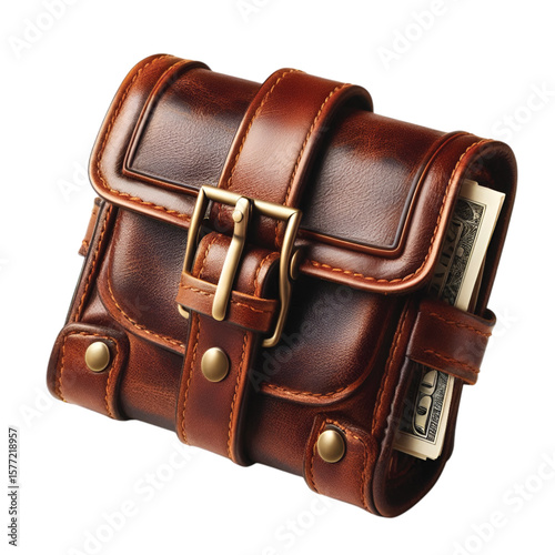 a leather wallet vector