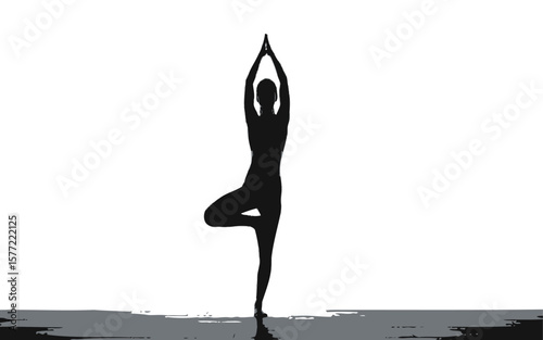 silhouette of a woman doing yoga