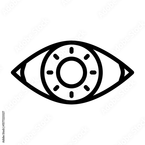 Eye Vector Line Icon Design