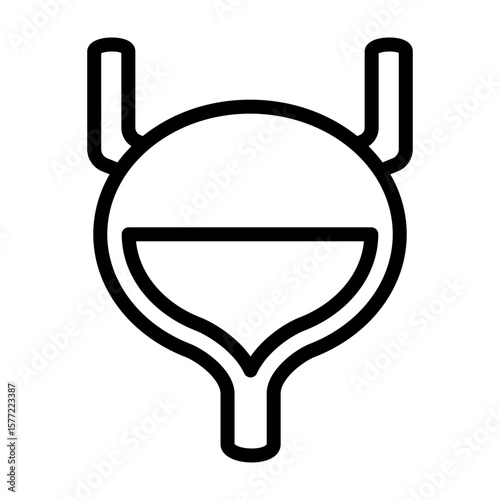 Bladder Vector Line Icon Design