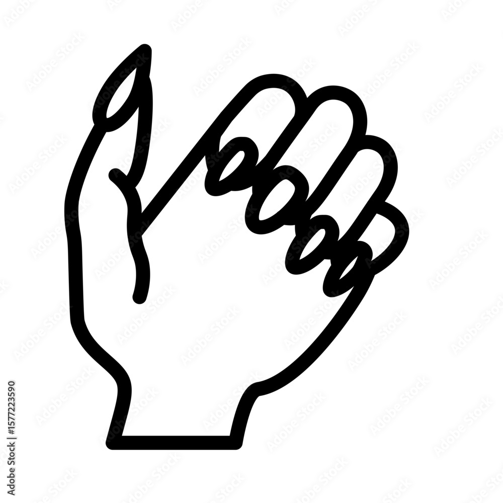 Obraz premium Nails Vector Line Icon Design