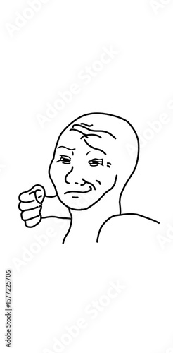 Fotografie wojak smirk fist