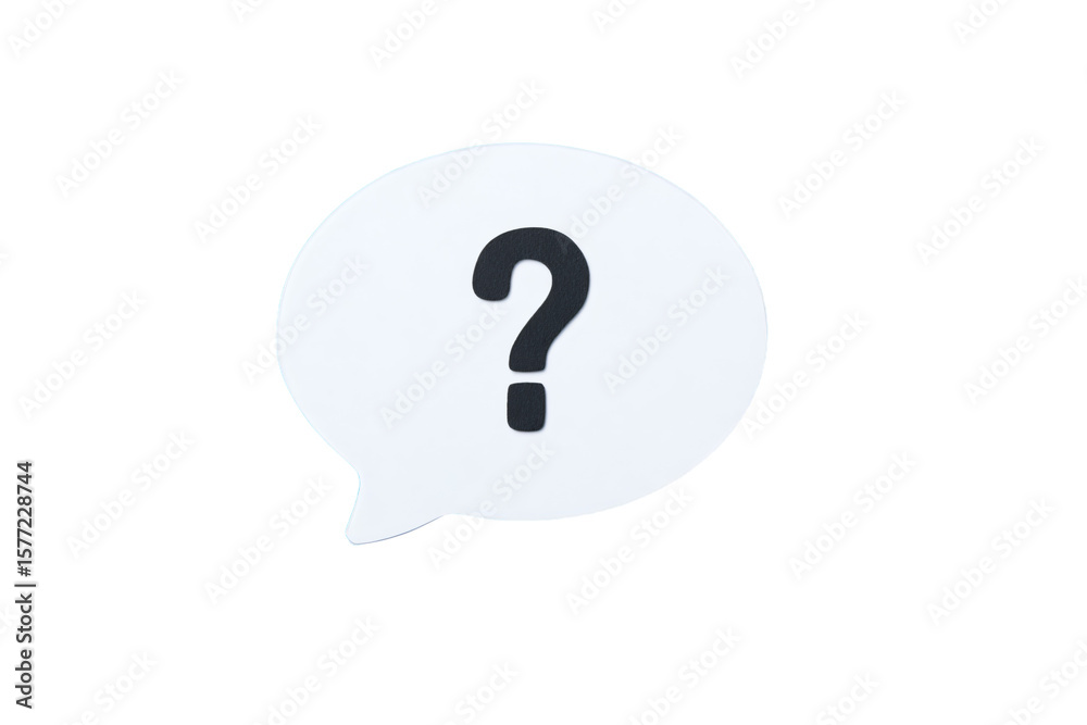 a white speech bubble with a question mark on it a white speech bubble with a question mark on it