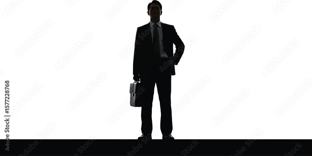 Fototapeta premium silhouette of a businessman