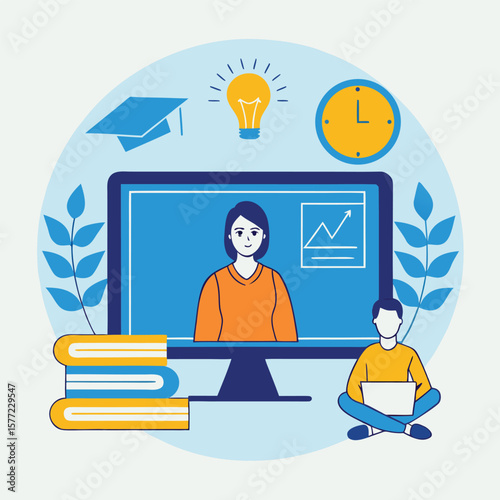 Online learning with digital analysis and books education
