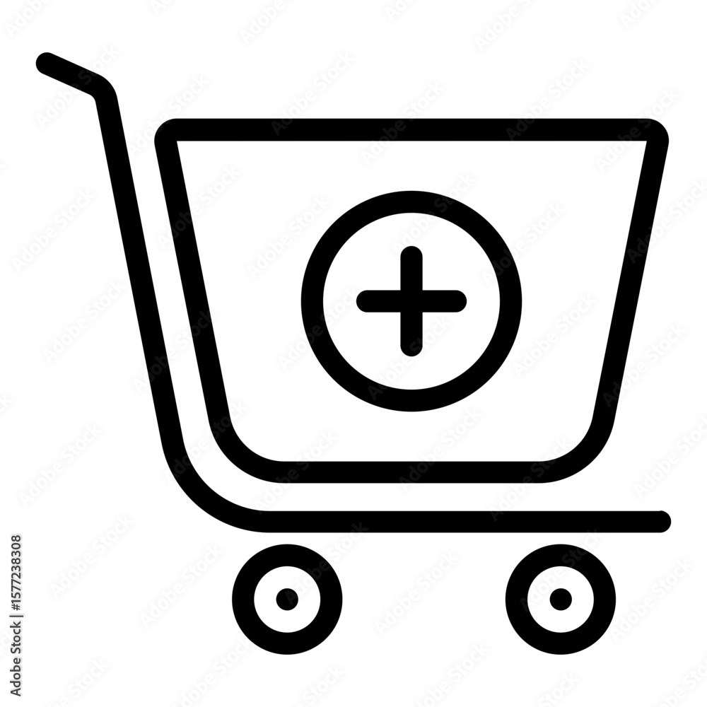 Fototapeta premium Add to Cart Outline Icon