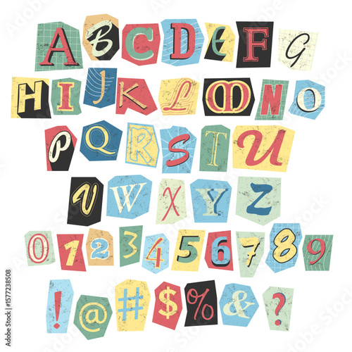 Cutout Letter Ransom Pack – Alphabet, Numbers & Symbols