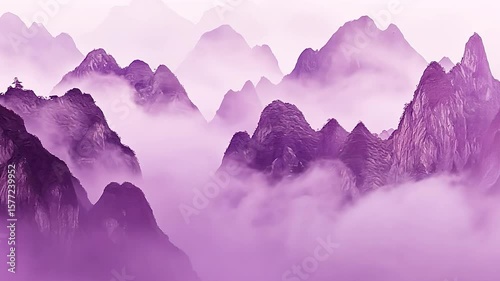 Misty Purple Mountains