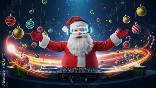 Santa's Christmas Rave: A Festive Digital DJ Experience