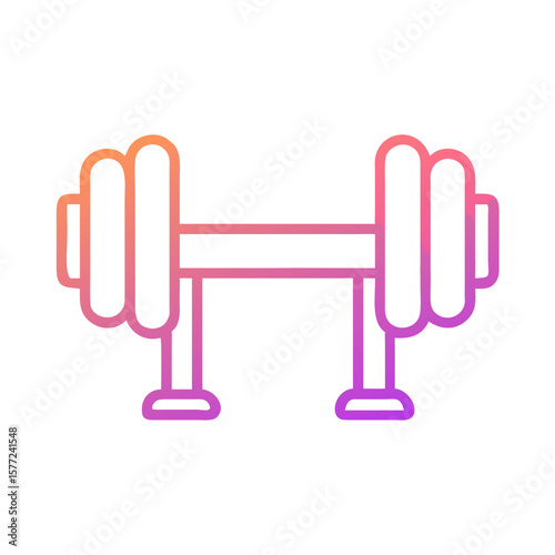 Dumbbell in gradient colors representing fitness equipment  