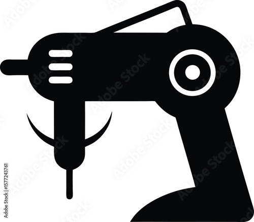 Versatile Electric Drill Icon  High-Quality Vector Illustration for Projects