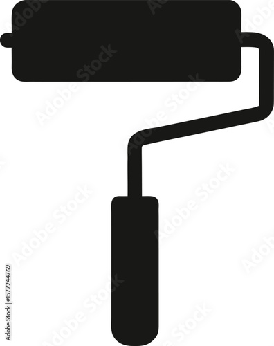 Paint Roller Icon Simple Vector Graphic for Design Projects