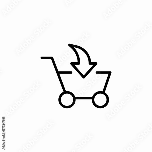 add to cart icon sign vector